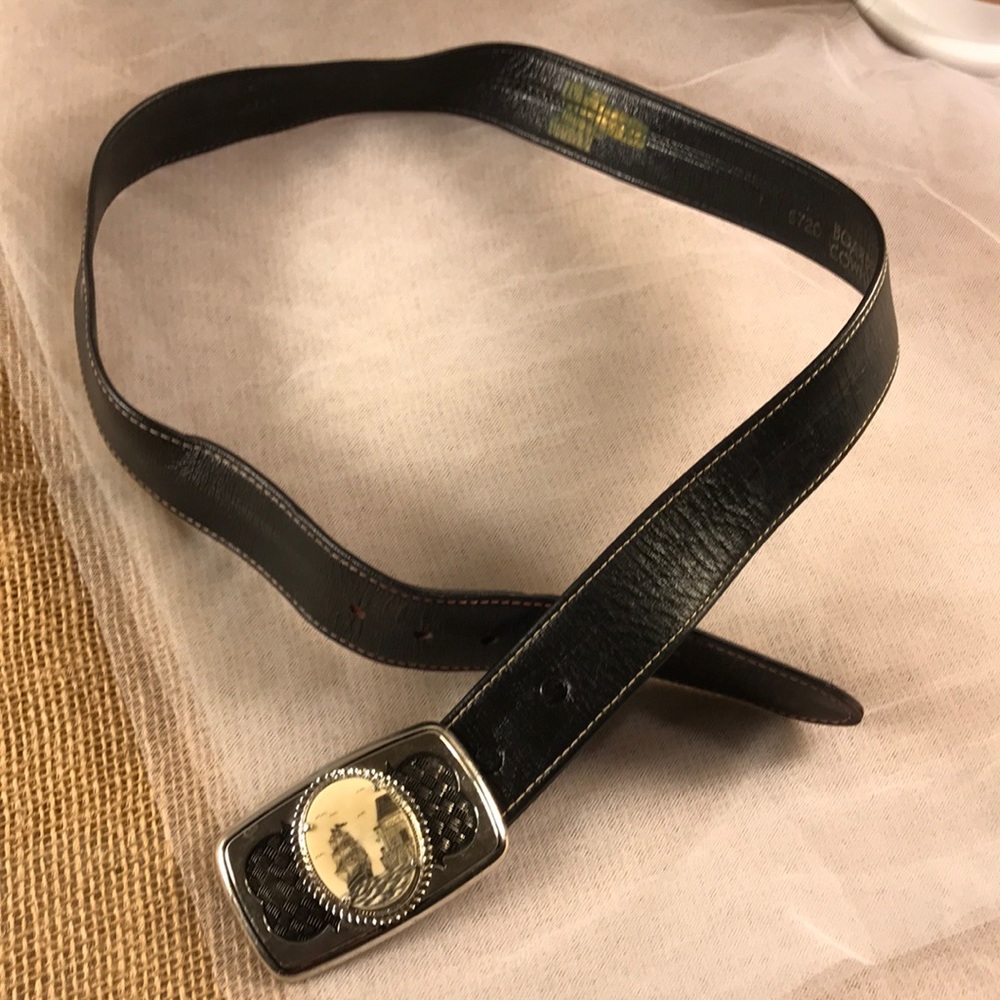 Boarded Cowhide Euro Collection belt hand carved